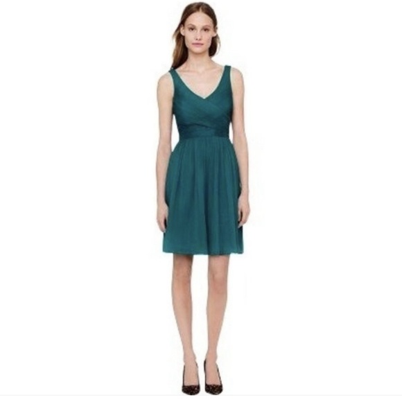 NWT J.Crew Heidi 100% Silk Dress in Teal Size 6 - Picture 1 of 8